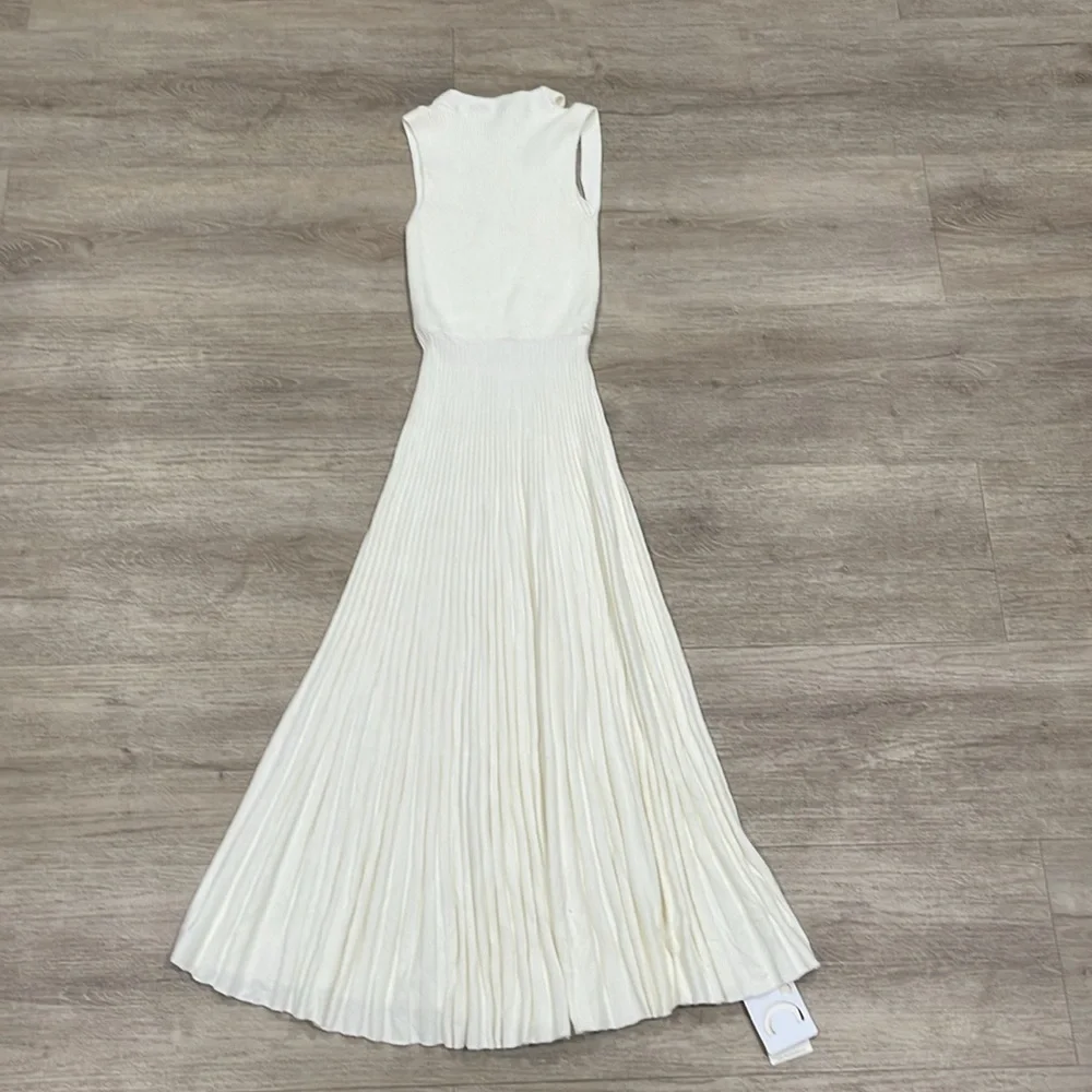 Commense Vanilla Cutout Rib Midi Sweater Dress - Picture 8 of 8